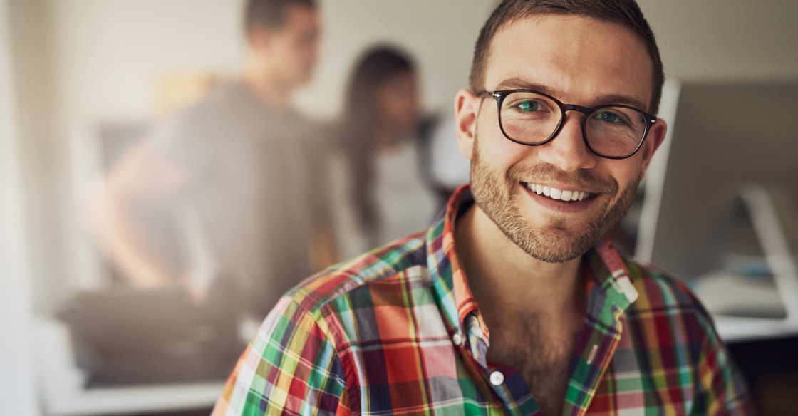 Man wearing glasses