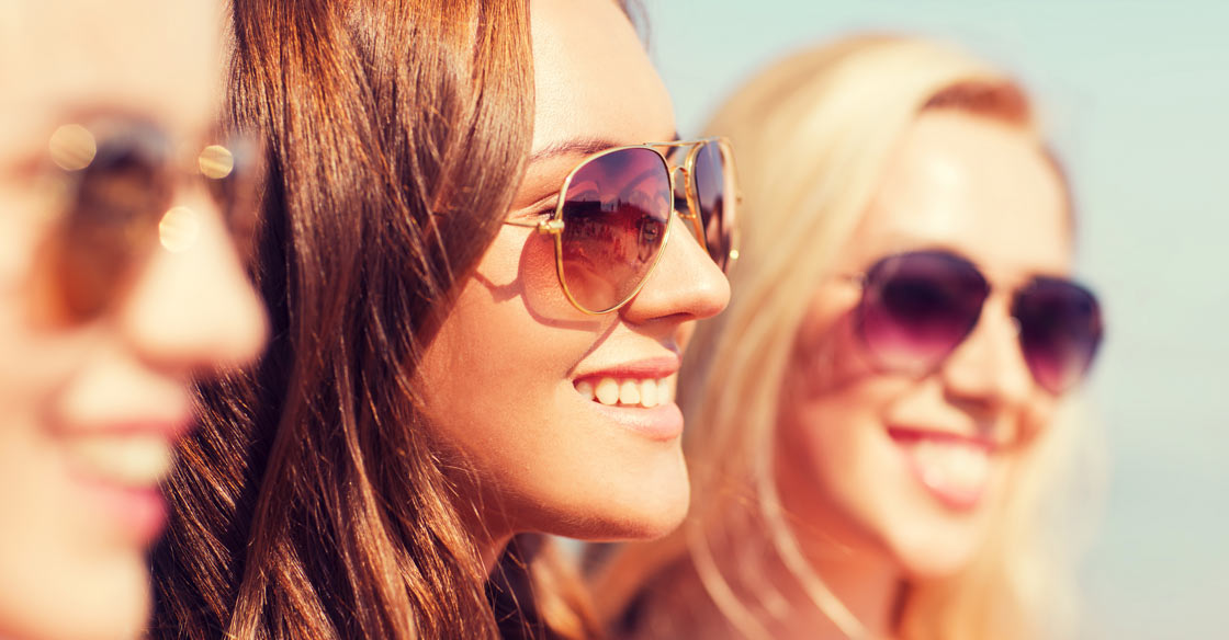 Women wearing sunglasses